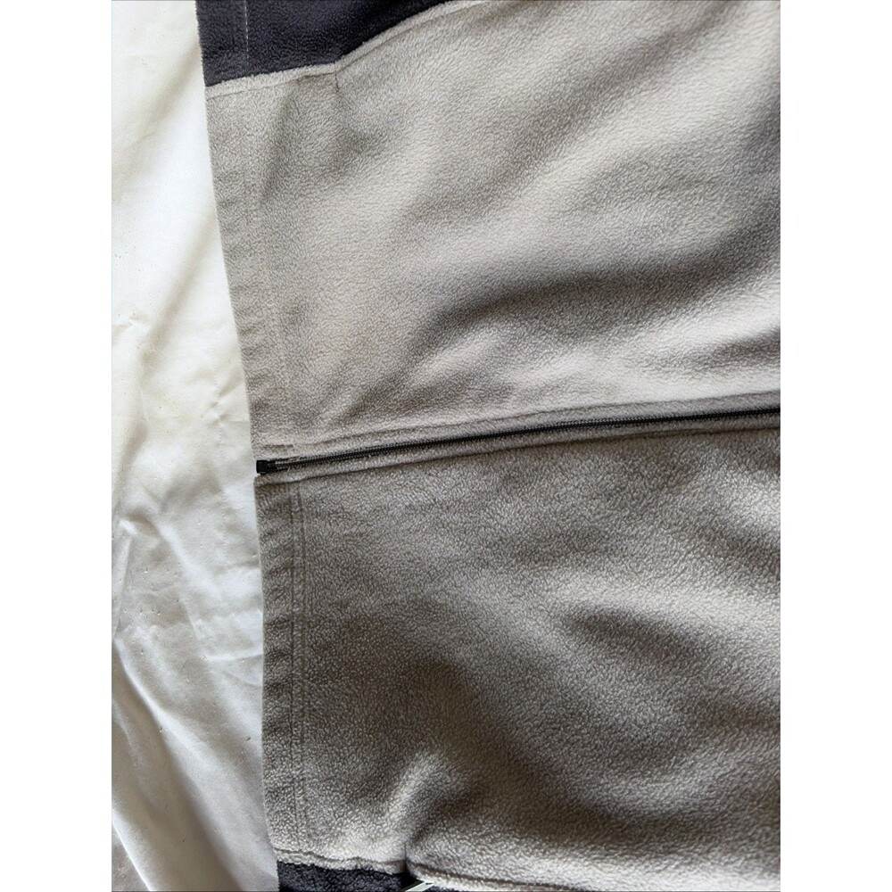 Columbia Vest Men's Large Two Tone Tan Gray Outdoor Fleece Sleeveless Zip - Picture 6 of 12